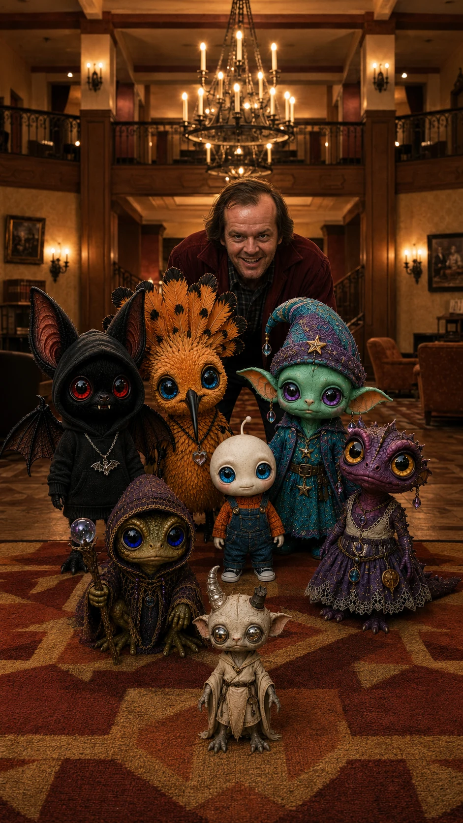 The Cuties gathered for an Overlook Hotel cast portrait