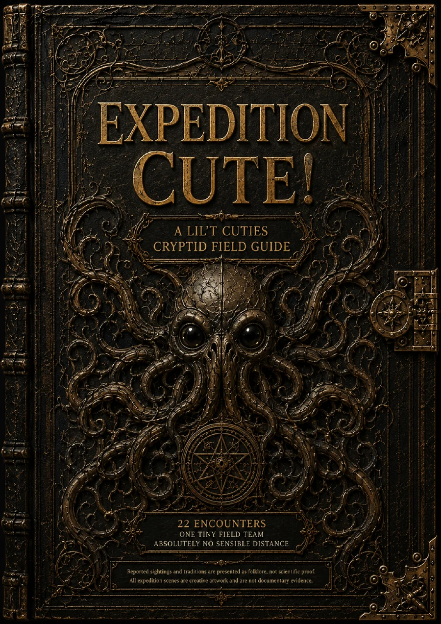 Expedition Cute cryptid field guide cover