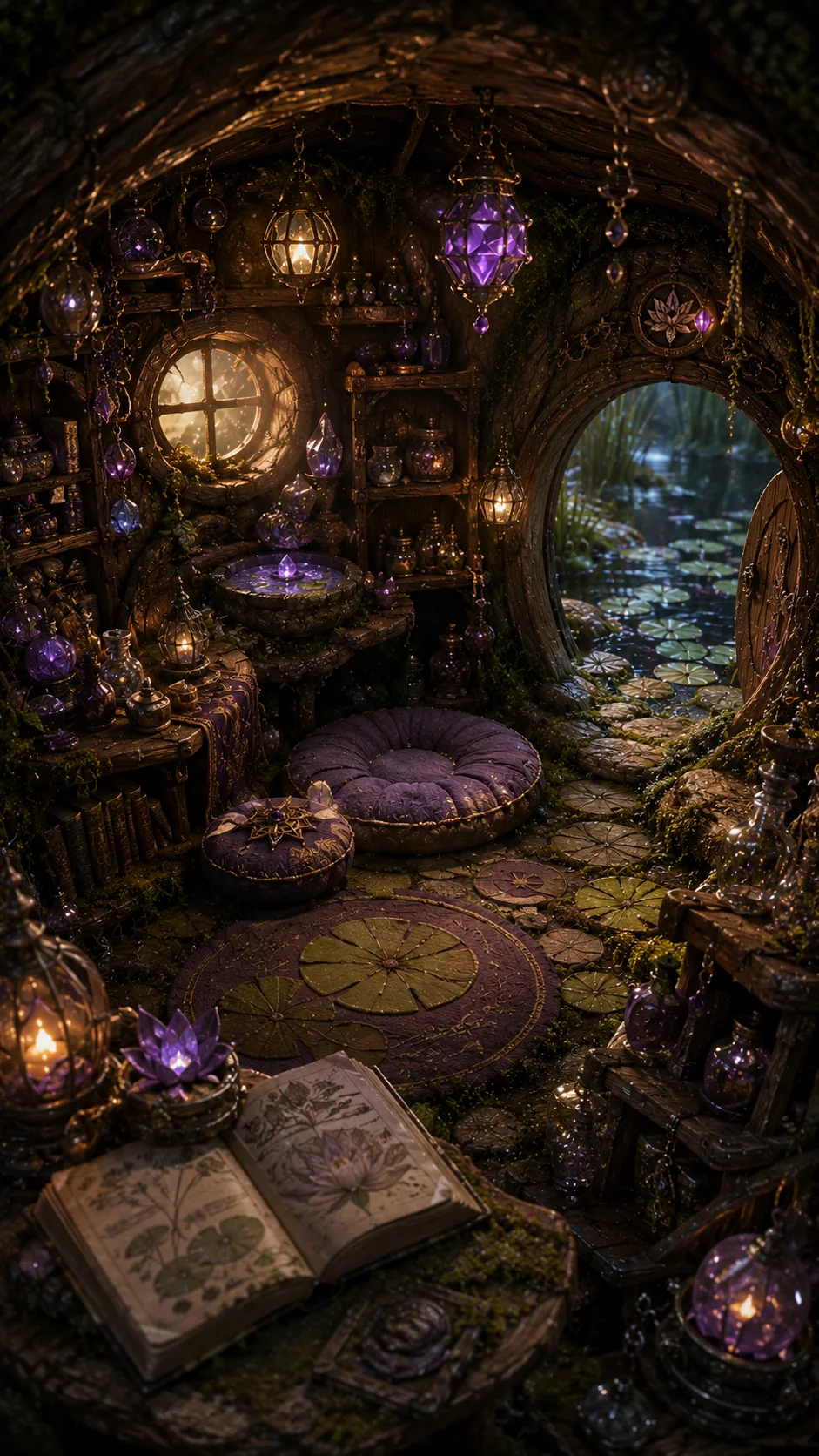 Interior of Oona-Orb's mystical home